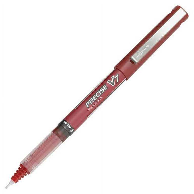 Pilot Precise V7 Fine Premium Capped Rolling Ball Pens - Fine Pen Point - 0.7 mm Pen Point Size - Red - Red Barrel - 1 Each Pilot Precise V7 Fine Premium Capped Rolling Ball Pens - Fine Pen Point - 0.7 mm Pen Point Size - Red - Red Barrel - 1 Each