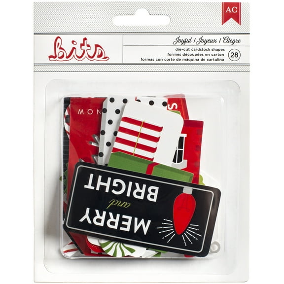 Deck The Halls Bits Cardstock Die-Cuts 28/Pkg-Joyful