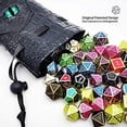 thumbnail image 2 of Dragon's Eye Dice Bag - Blue Dungeons and Dragons Dice Pouch, 2 of 2