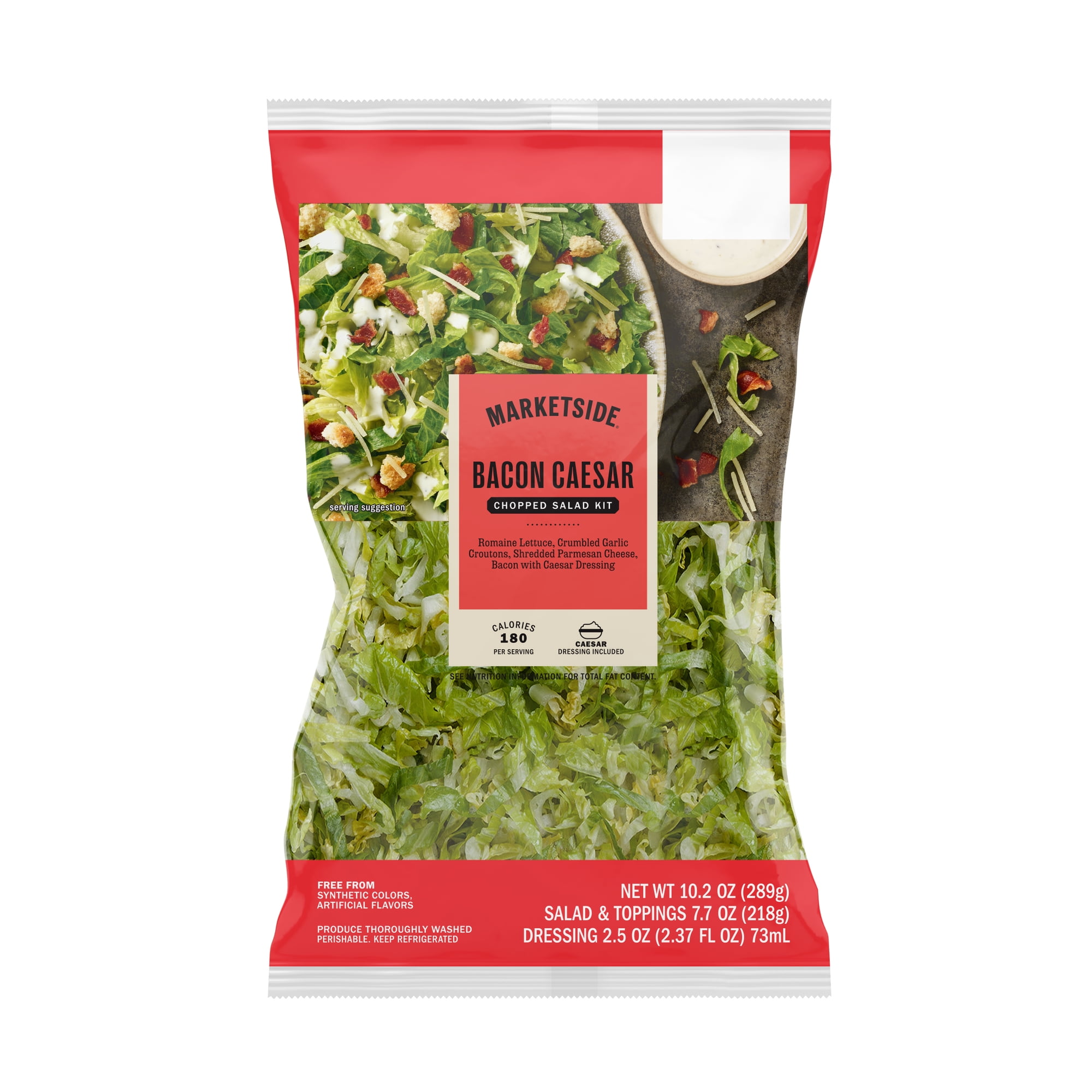Marketside Caesar Bacon Chopped Salad Kit, 10.2 oz Bag (Fresh)
