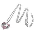 thumbnail image 4 of Daddy Daughter Necklace, Heart Necklace for Daughters Jewelry Gifts for Teens (Pastel Pink), 4 of 4