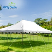 Party Tents Direct Weekender Pole Tent Party Canopy with Sidewalls, 20x30 White