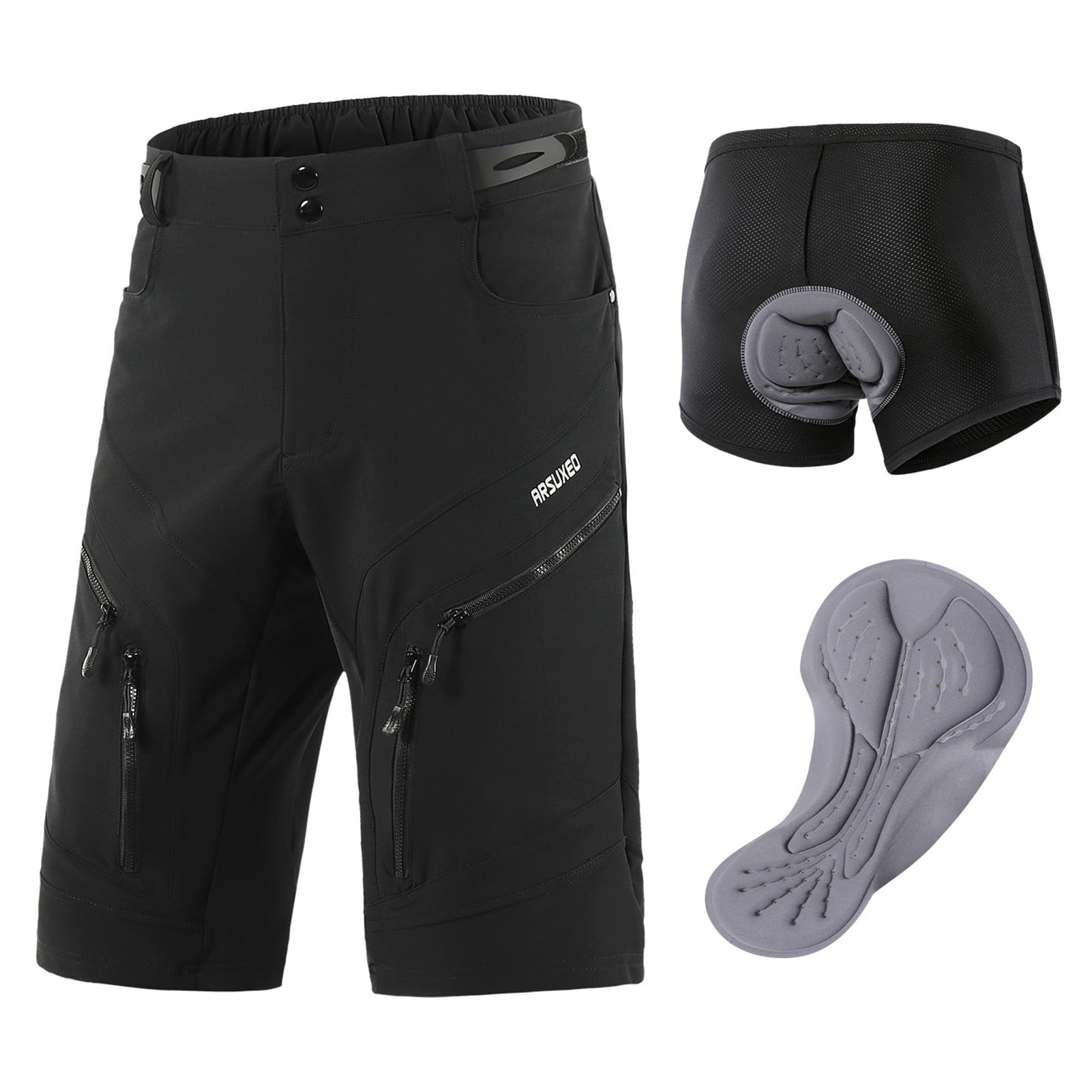 Men's 5D GEL MTB Breathable Pad Mountain Cycling Half Pants Bicycle  Bike Shorts 