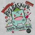 thumbnail image 2 of Women's Pokemon Bulbasaur Kanto Tour  Graphic Tee Athletic Heather Small, 2 of 4