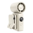 thumbnail image 2 of FENGGHAO Beige Clip On Handheld Fan LED Display 4 Speed 360 Rotating Detachable Clip Rechargeable Stroller Fan, 2 of 7