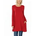 thumbnail image 3 of Women's Long Sleeve Swing Tunic With Side Pockets, 3 of 3