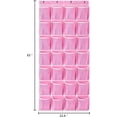 thumbnail image 2 of duomi-28 Pockets Hanging Shoe Organizer, Over the Door Shoe Organizer, Hanging Door Shoe Holder Rack with Mesh Pockets Large Size 65 x 23 Inch (Pink-1Pack), 2 of 4