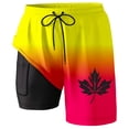 thumbnail image 2 of YAYUBA Black Swim Trunks Men 7 Inch 2 In 1 Soft Compression Liner Quick Dry Breathable Solid Swimwear Comfy Stretch Lined Summer Beach Men Swim Brief, 2 of 4
