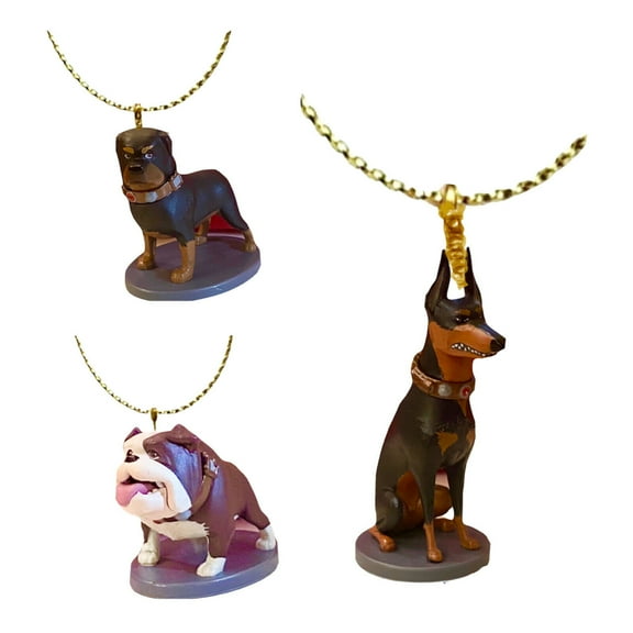 UP Movie Alpha Beta Gamma 3 Dogs PVC Ornament Set Figure Figurine Charms