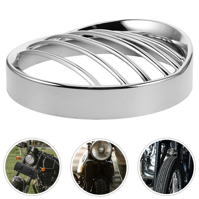 unbranded Cubierta Con Malla Para Faro De Motocicleta Estilo En Plata