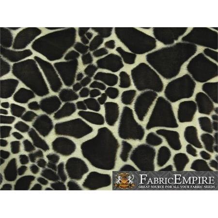 Velboa Faux Fur Fabric YOUNG GIRAFFE BROWN / 60