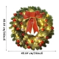 thumbnail image 2 of Battery Operated Christmas Wreath Pre-Lit with LED Lights, Artificial Lighted Wreath Featuring Colorful Balls and Decorative Ornaments, Front Door Xmas Wreath for Outdoor Indoor Holiday Home Decor, 2 of 2