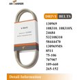 thumbnail image 4 of Antanker 532130969 Drive V-Belt Replaces for Poulan/Husqvarna/Craftsman/AYP 130969 592855201, 584444701 Kevlar, 4 of 8