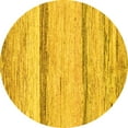 thumbnail image 1 of Ahgly Company Indoor Round Abstract Yellow Modern Area Rugs, 6' Round, 1 of 4