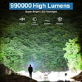 thumbnail image 2 of Linterna MILAOSHU recargable de 990.000 lúmenes, paquete de 2, 2 of 6