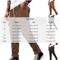 thumbnail image 4 of YABCSAZ Mens Corduroy Cargo Pants Straight Leg Multi Pocket Joggers Elastic Waist Drawstring Casual Work Trousers Loose Fit Cotton Blend Outdoor Streetwear Pants with Pockets, 4 of 10