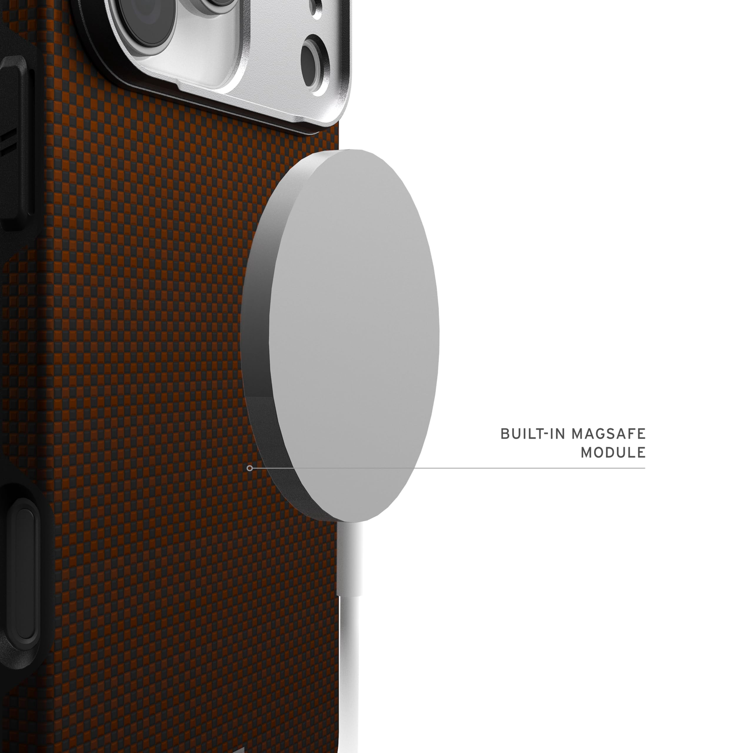 UAG iPhone 17 Pro Max Case Fibr Armr - Compatible with MagSafe Military Grade Protective Cover, Orange/Charcoal