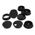 thumbnail image 1 of 10 Pcs Round Plastic Computer Desk Cable Grommet Hole Cover 50mm Black, 1 of 5