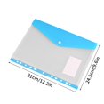 thumbnail image 3 of 11 Holes A4 Three-Dimensional Document Bag Transparent Frosted Student Exam Bag Storage Bag With Snaps And Labels, 3 of 4