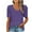 Purple, variant on Women's Plus Size Short Sleeve Summer Printed V-Neck T-Shirt