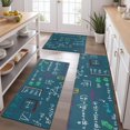 thumbnail image 2 of Math Equations Lab Tools Blue Pattern Kitchen Rugs Sets Of 3,Kitchen Runner Rugs Non Skid Washable,Decorative Kitchen Floor Mats for Kitchen,Sink,Laundry,17"x30"+ 17"x47" + 17"x59", 2 of 6
