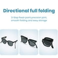 thumbnail image 3 of YAOBAMM Transparent Sunglasses Children Sunglasses Foldable Strong Hinge UV Protection Transparent Clear View Easy Storage Photo Prop Decorative Collapsible Sunglasses, 3 of 7