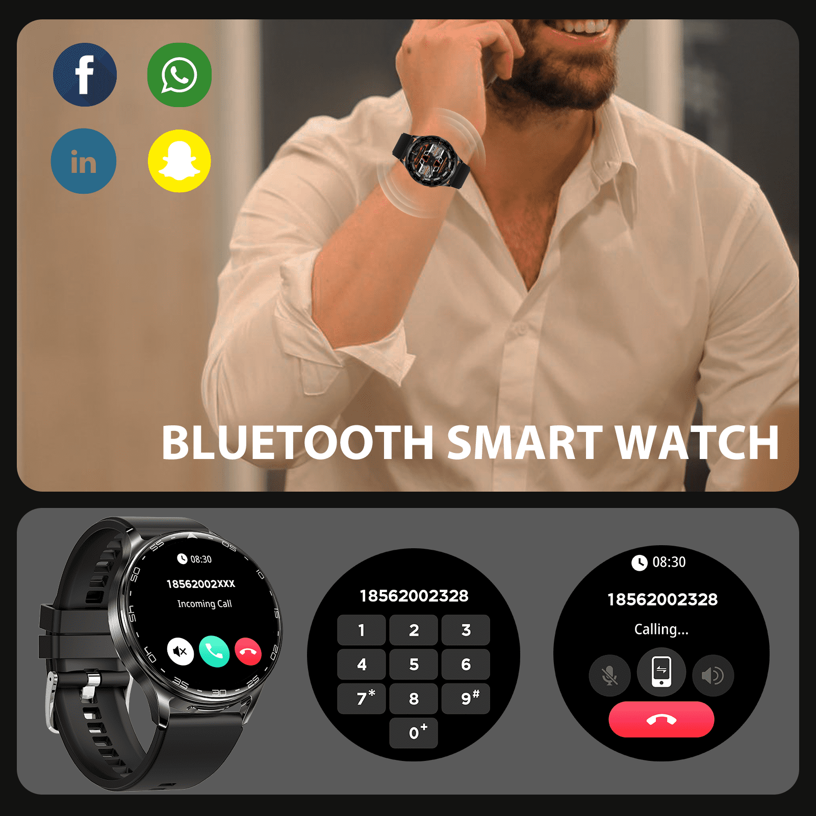 Jelloo Smart Watches for Men Women, with Earbuds Bluetooth Call 1.39" HD Screen Outdoor Sport Smartwatch, 100+ Sport Modes Fitness Tracker, for iPhone Android