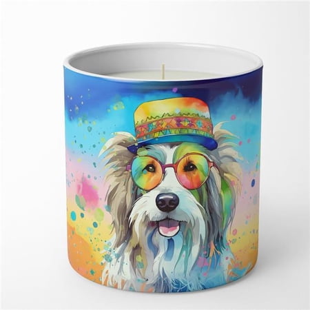 Carolines Treasures DAC2457CDL 10 oz Unisex Bearded Collie Hippie Dawg Decorative Soy Candle