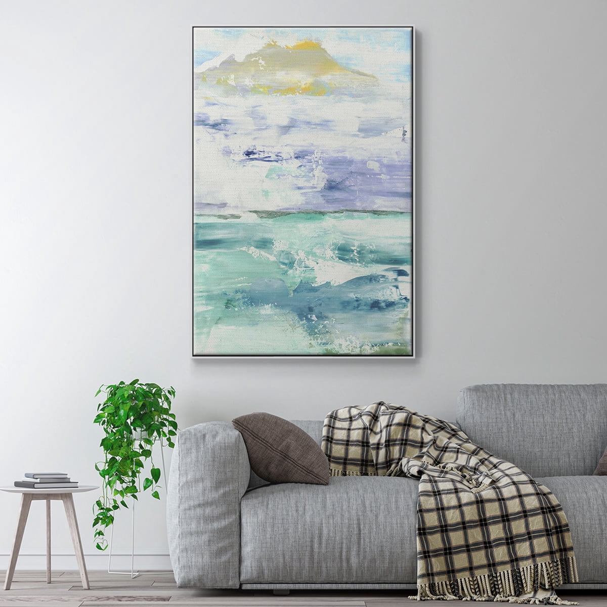 Fantasy Seascape Framed Premium Gallery Wrapped Canvas - Ready to Hang - 17 x 25 - White Floating Frame