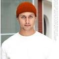 thumbnail image 2 of Unisex Wool Knit Cuff Short Fisherman Beanie for Men Women, Trawler Beanie Watch Hats Winter Caps (Lake Blue), 2 of 8