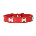 thumbnail image 1 of Bone Leather Durable Pet Dog Collars Puppy Pug Collars for Small Large Dog Chihuahua Cat Accessories Pet Collar for Small Dogs ShopWise Round, 1 of 22