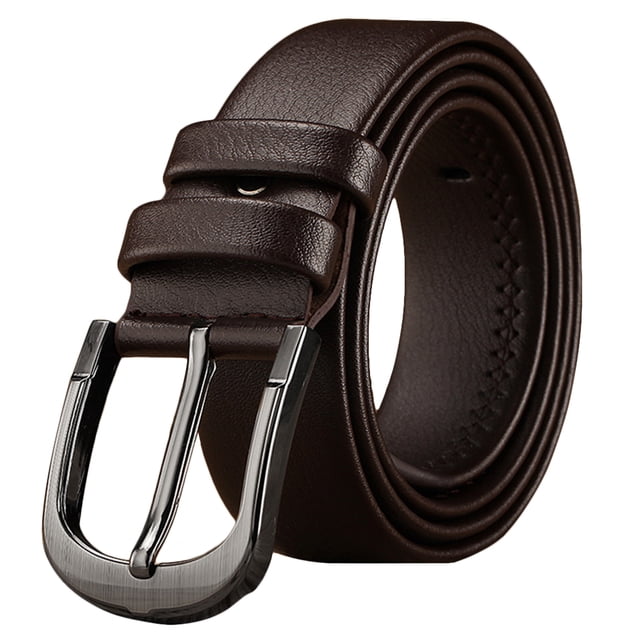 Faux Leather Belt Causal Simple Single Prong Buckle Belt Pin Buckle Belt for Men