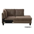 thumbnail image 5 of Hommoo Living Room Furniture Set, Corduroy Modern Sectional Sofa, L Shaped 4-Seat Couch Sofa for Home, Apartment, Dorm, 16'' Back Height, Brown(No Ottomas), 5 of 8