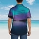 thumbnail image 4 of Fotbe Night At Lake Aurora Camisa Hawaiana para Hombre Unisex – Camisa Casual de Verano con Botones de Manga Corta de Algodón y Lino,Medium, 4 of 7