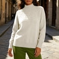 thumbnail image 6 of MYAOYINo Boundaries Womens Ribbed Mock Neck Sweater Textured Pattern Long Sleeve Knit Blouse, 6 of 7