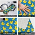 thumbnail image 3 of Rateoe Rubber Duck Pattern Flannel Door Mat Indoor Outdoor Entrance, Waterproof All-Weather Doormat,Fade Resistant, Low Profile Entryway Mat 16x24in, 3 of 7
