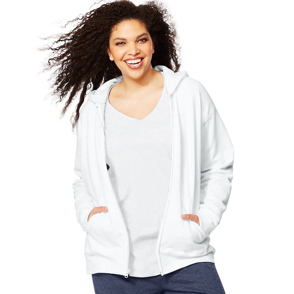 JMS by Hanes ComfortSoft EcoSmart Fleece Full-Zip Women's Hoodie