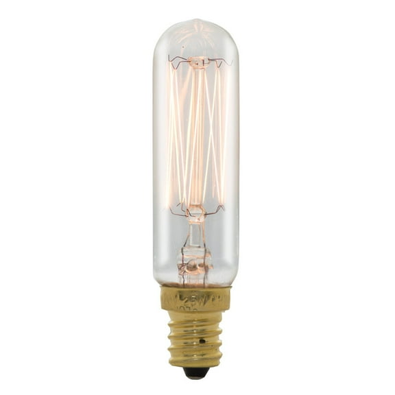 Bulbrite Pack of (4) 25 Watt Dimmable Clear Appliance, Amusement T6  Candelabra (E12) Incandescent Light Bulb