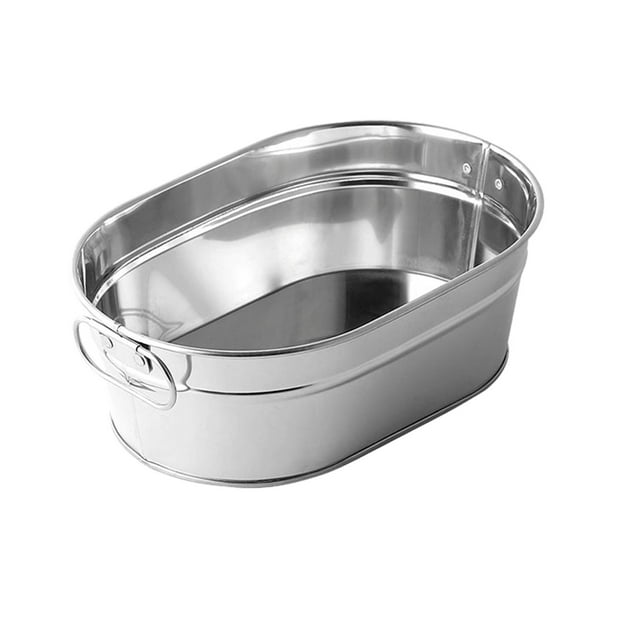 Ltdhehe Seau à Frites Seau à Poulet Seau à Collations Internet Restaurant Vaisselle Acier Inoxydable 304 Hôtel Mini Seau à Glace