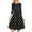 Black, variant on Women's Cocktail Dress Evening Dress 3/4 Sleeve Polka Dot Stripe Vintage Wedding Guest Dress for Party Banquet Spring Fall,Beige,L