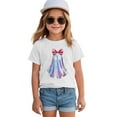 thumbnail image 5 of Staki Toddler Graphic Tees Girls Kids Halloween Shirt Girls Graphic Tees Toddler Halloween Short Sleeve Top(White,4-5 Years), 5 of 5