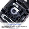 thumbnail image 2 of JJEAN-5-Pack Replacement for Dymo D1 Label Tape 1/2 inch Black on White 45013 S0720530 Compatible with Dymo LabelManager PnP 160 210D 260P 280 360D 420P 450D Label Maker, 12mmx7m, 23Ft, 2 of 4