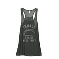 thumbnail image 1 of Inhale Tacos Exhale Negativity Women's Fashion Sleeveless Flowy Racerback Workout Yoga Tank Top Charcoal Grey Large, 1 of 3