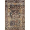 thumbnail image 4 of Mark&Day Washable Rugs, 9x12 Walnut Hill Traditional Dark Brown Area Rug, Brown Cream Blue Carpet for Living Room, Bedroom or Kitchen (8'10" x 12', Machine Washable), 4 of 9