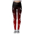thumbnail image 5 of Yellow Leggings Cute Holidays Hearts Leggings Pants Running Legging Cutout Leggings Maternity Active Leggings Valentines Day Outfit Women, 5 of 5