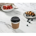 thumbnail image 5 of GUSTO 12 oz White Disposable Coffee Cups with Lids & Sleeves, Paper Hot Cups for Coffee & Tea, To Go Cups, 100 Count, 5 of 8
