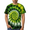 thumbnail image 3 of LAOLIUSN Men’s Tie Dye Shirts for Men, Short Sleeve Mens Tie Dye Shirt, Rainbow Tie Dye T-Shirts Tee S-4XL, 3 of 7