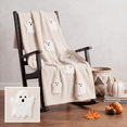 thumbnail image 2 of Guvpev Halloween Flannel Throw Blanket, 39.4"x27.6", Cute 3D Fuzzy Ghost Printed Decorative Blanket for Couch, Bed, Travel, Room Decor, Cozy Fall Holiday Home Accent, 2 of 9