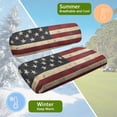 thumbnail image 5 of Uorisanigo Golf Cart Seat Cover Sets 2 PCS Include Bench Seat Cushion and Backrest Cover, Universal Retro American Flag Golf Cart Seats Protection with Adjustable Rope, 5 of 7