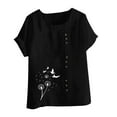 thumbnail image 2 of Cilsoka Fitted V Neck T Shirts for Women Womens Summer Tops With Built In Bra Plus Size Graphic Tees for Women Vintage Womens Blouses Short Sleeve Button Down My Orders Placed, 2 of 3